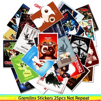 

25 Pcs/Lot Game Gremlins Stickers for Car Laptop PVC Bicycle Backpack Home Decal DIY Waterproof PVC Toy Stickers