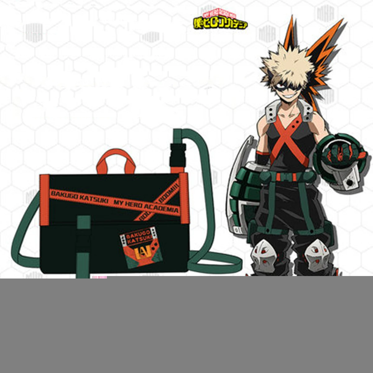 Diffuse Trace My Hero Academy Anime Bakugo Katsuki Single-shoulder Bag PU Transparent Bag