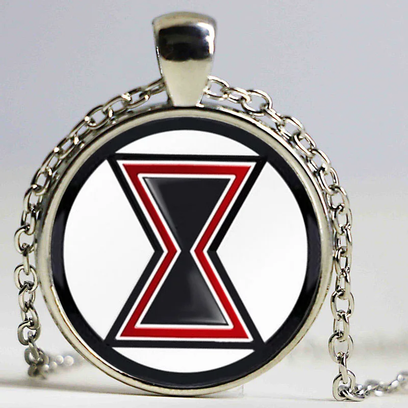 

The New 2016 The avengers alliance necklace sell like hot cakes High quality black widow logo necklace wholesale Freeshipping