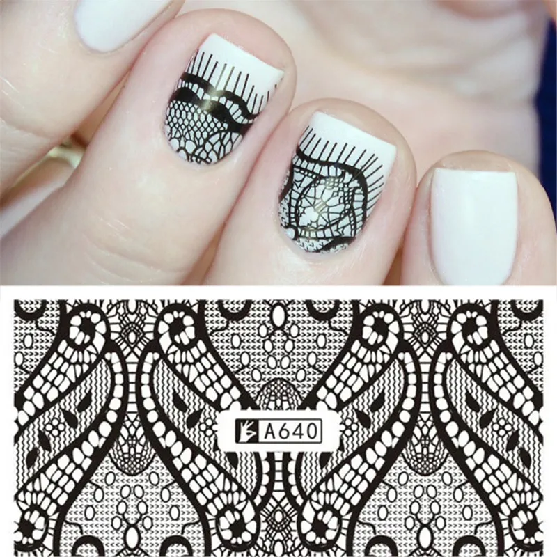 1 Sheet Arabesque Totem Nail Art Water Decals Transfer Sticker | Красота и здоровье