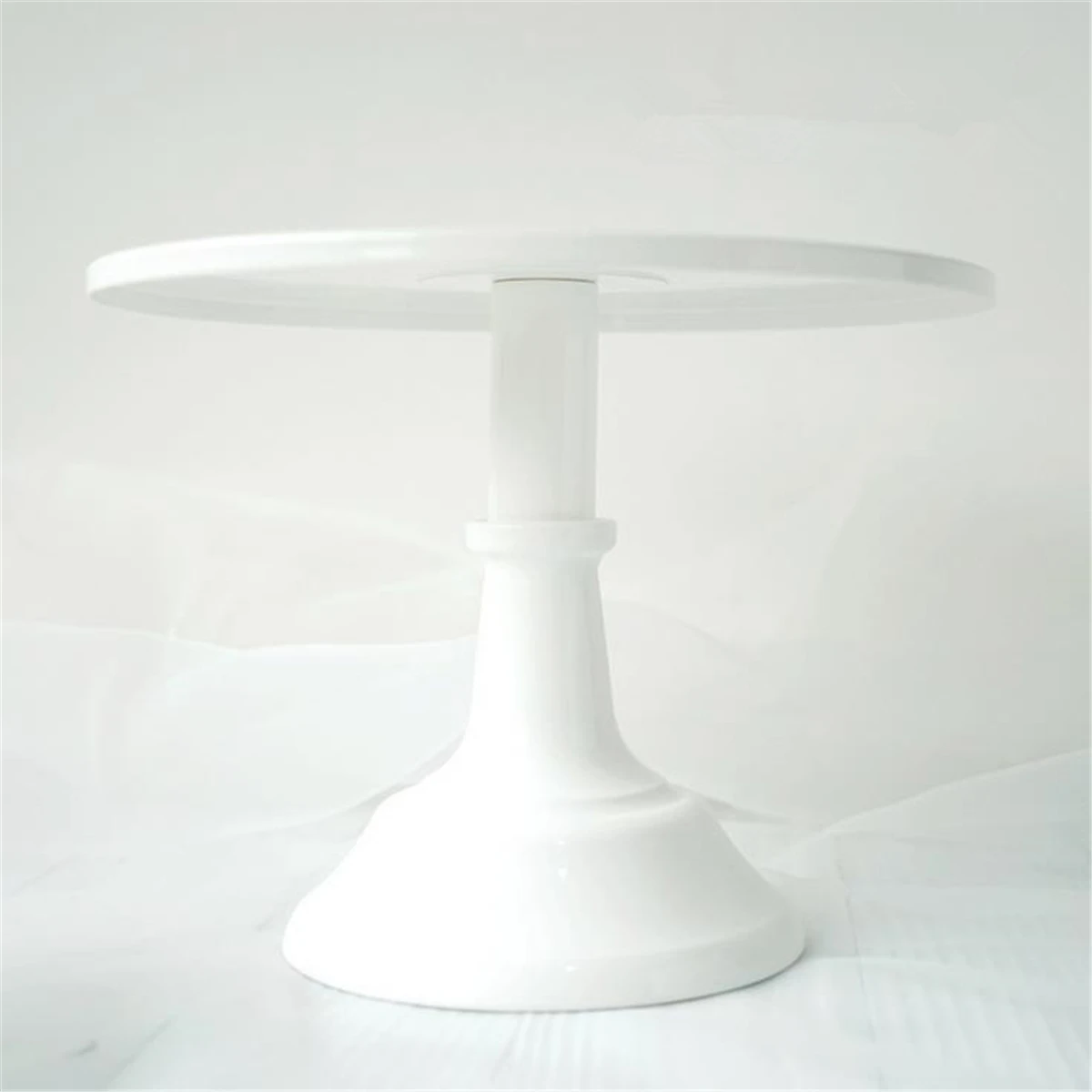  Metal Iron Cake Stand Round Pedestal Dessert Holder Cupcake Display Rack Bakeware White Birthday We