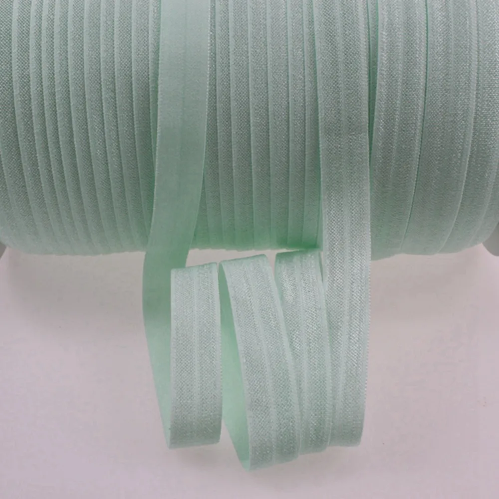 Mint Green Fold Over Elastic 5//8 Inch Fold Over Elastic Headband Elast FOE