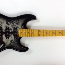 Shelly магазин завод на заказ черный цветок перо ST ЗВЕЗДА ИНКРУСТАЦИЯ Винтаж желтый электрическая гитара музыкальный инструмент магазин