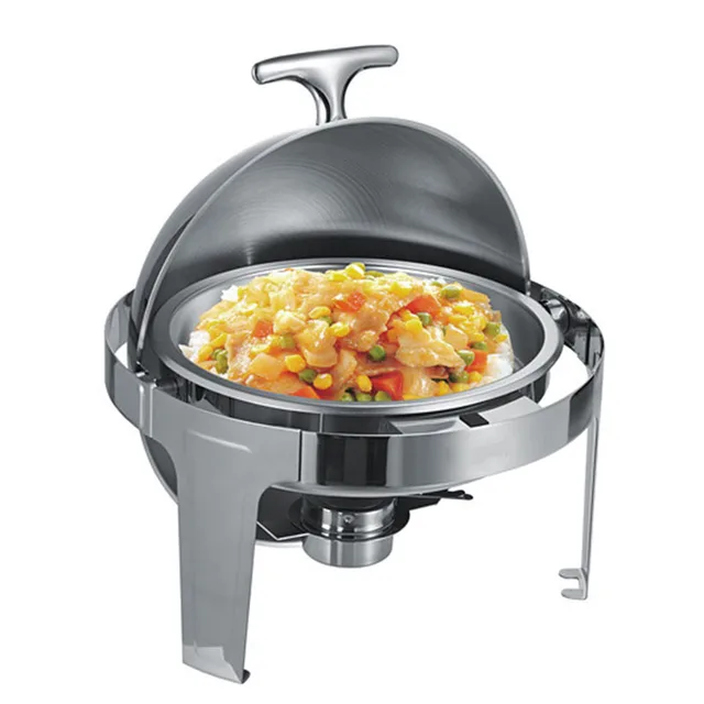 Stainless Steel Buffet Heater Chafing Dish Hotpot Visible Lid Window 6Lbasin Wedding Banquet Cooking Pan Server Stainless Steel Buffet Heater Chafing Dish Hotpot Visible Lid Window 6Lbasin Wedding Banquet Cooking Pan Server