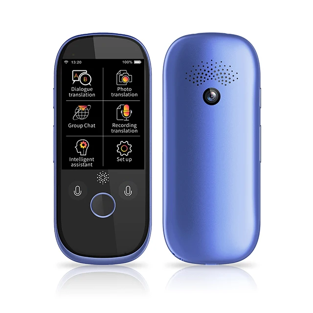 Boeleo K1 Pro AI Smart Voice Photo Translation 77 Languages Real-time Face-to-Face WIFI 2.4''TFT 12MP Multi-function Translator - Цвет: Blue