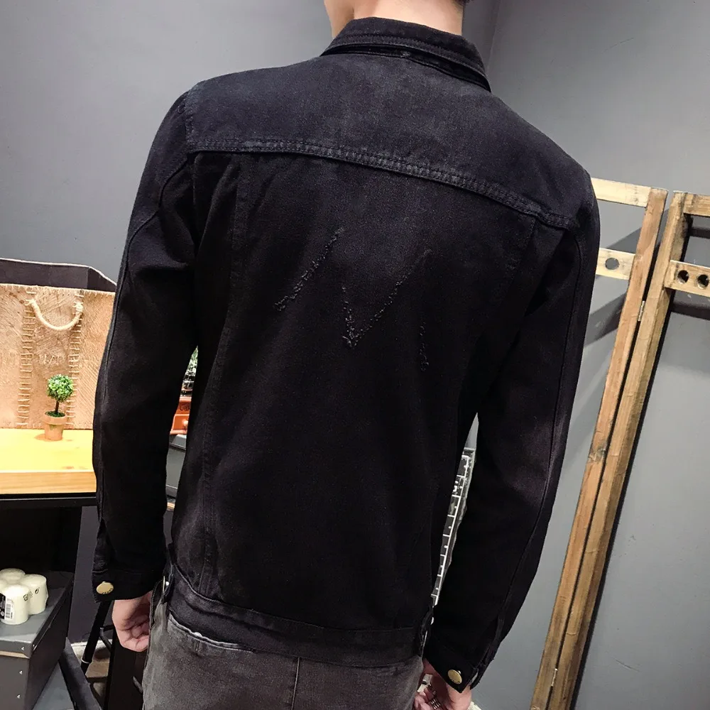 Spring Autumn New 2018 Denim Jacket Men Slim Fit Denim Coat With 4 Pockets Spring Autumn New 2018 Denim Jacket Men Slim Fit Denim Coat With 4 Pockets