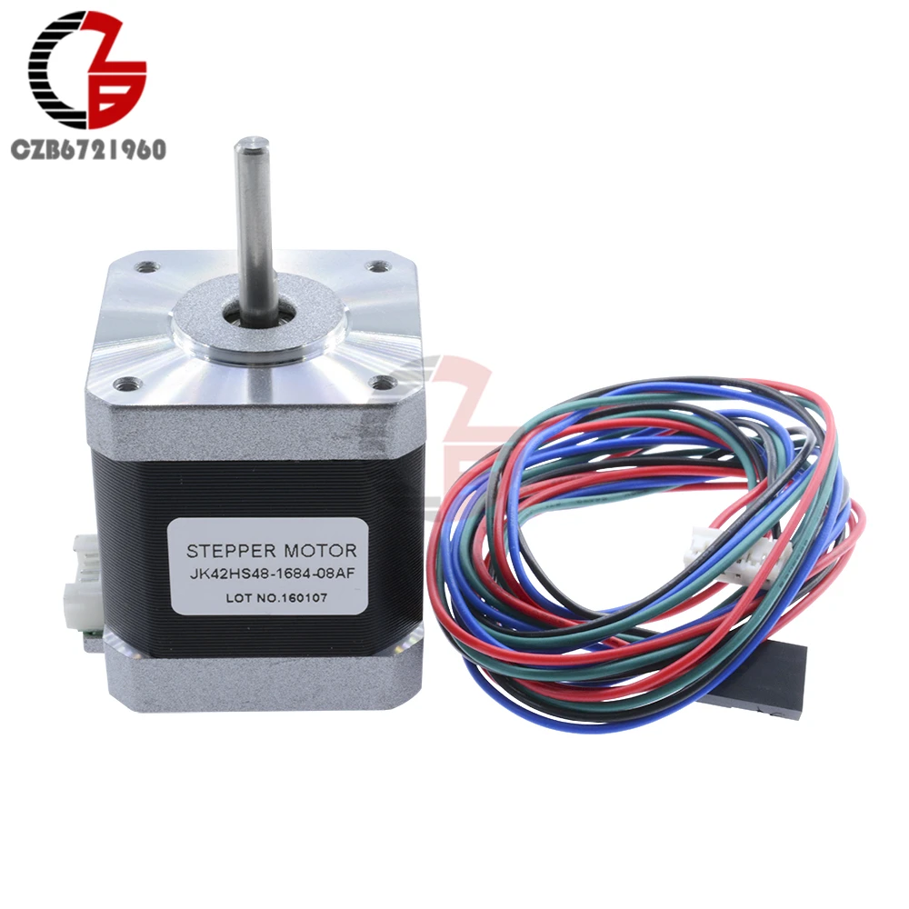 

1.8 Degree 42mm 2A 12V NEMA17 2 Phase Hybird Stepper Motor JK42HS48-1684 4-Wire