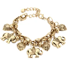 TOP Selling jewelry fashion retro elephant Bracelet Chain Bracelet Anklet gift alloy clavicle peach wholesale