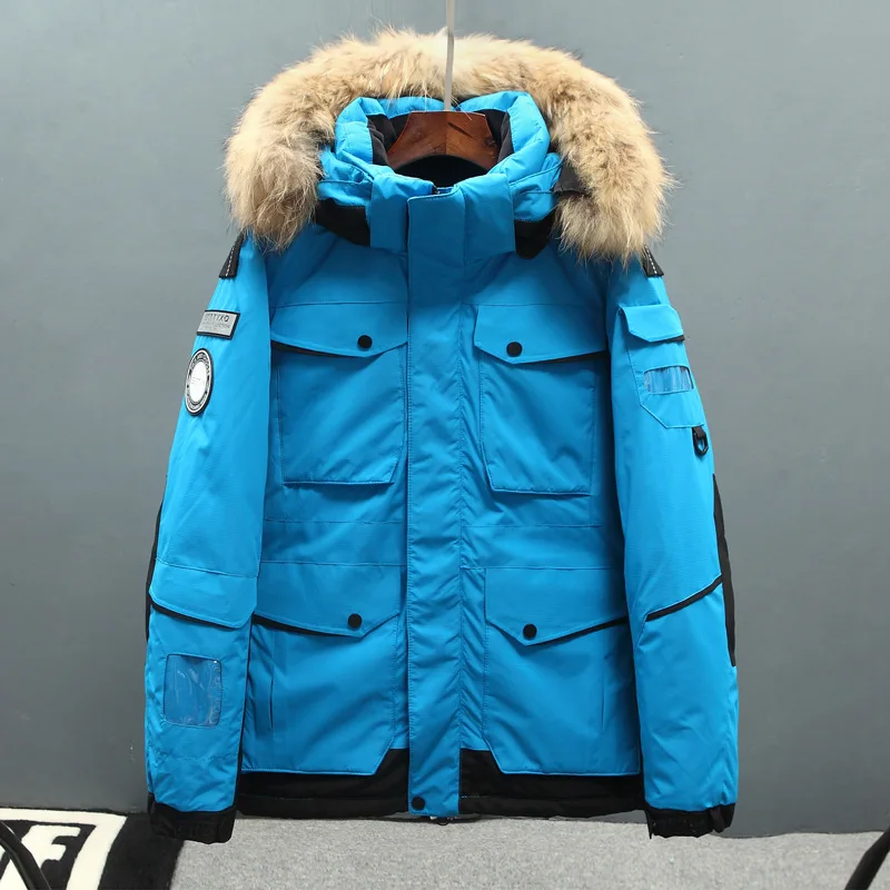 2018 HOT New Winter Parka 90% White Duck Down Men Down Jacket Real Rabbit Raccoon Hood Men's Down Coat Good Quality 2018 HOT New Winter Parka 90% White Duck Down Men Down Jacket Real Rabbit Raccoon Hood Men's Down Coat Good Quality
