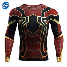 Zuoxiangru Мужская рубашка для бега, Мужская футболка с цифровой печатью, круглый вырез, свободный длинный рукав, мужская спортивная одежда для зала, фитнеса