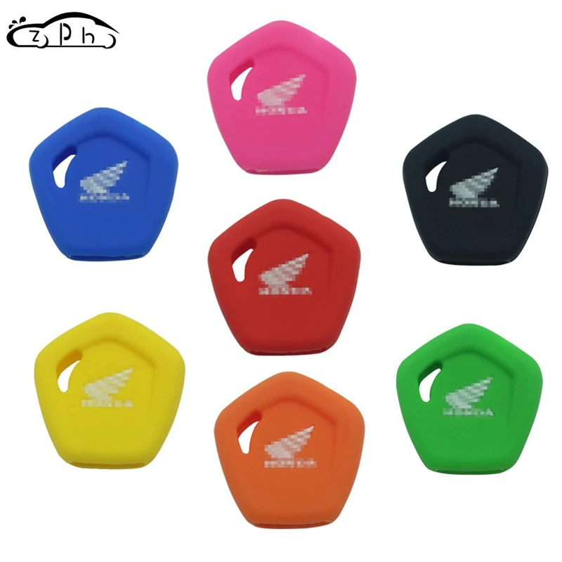 

Colorful Silicone Rubber Motorcycle Key Cover Case Skin Holder for Honda Revo Absolute Motor Remote Key Shell Accessories Hot