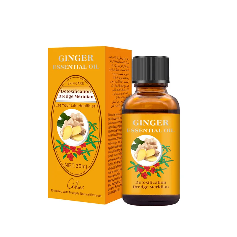 

Pure Plant Ginger Massage Essential Oil Thermal Body Essential Oil for Scrape Therapy SPA Relax Moisturizing Skin Care TSLM1