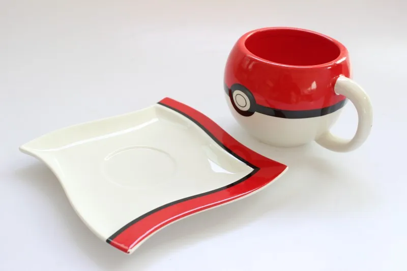 Покемон Кофе кружка с блюдо Go Pocket Monster мяч чай с молоком посуда Творческий copo