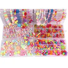 500pcs Bead Kit DIY Toys For Children Lacing Bead Sets For Girls Handmade Necklace Toys For Girls 7 Years Handcraft MK2764H