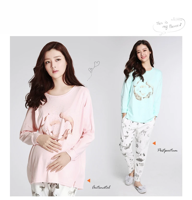 Autumn Winter Maternity Nursing Clothing Suit Clothes For Pregnant Women (13)