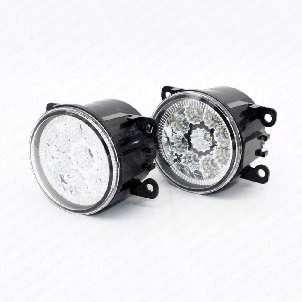 2pcs Car Styling Round Front Bumper LED Fog Lights DRL Daytime Running