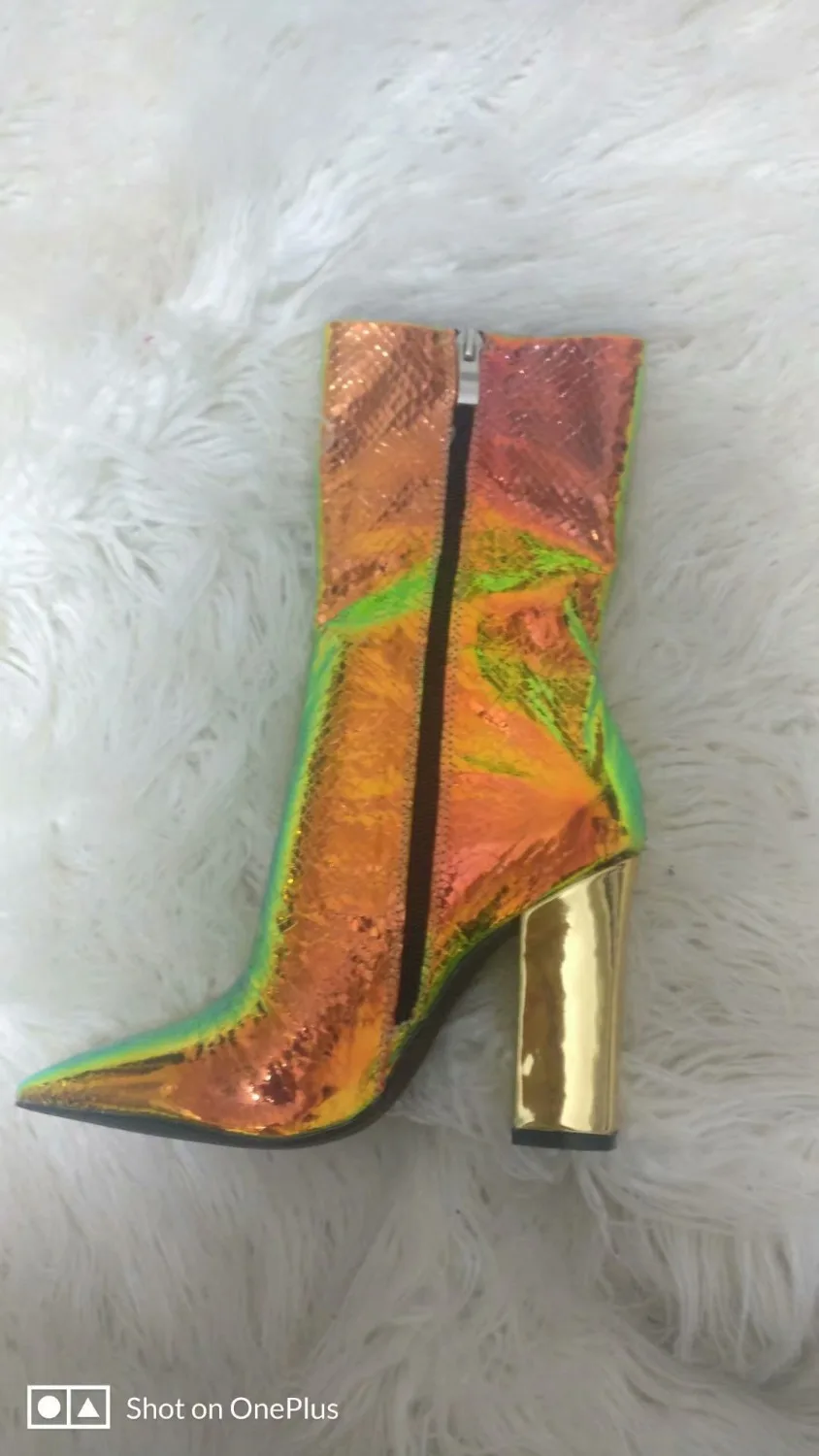 

2018 autumn winter shoes ladies high heels boots stiletto Thick heel Motorcycle boots sexy Night club, bar shoes for girls