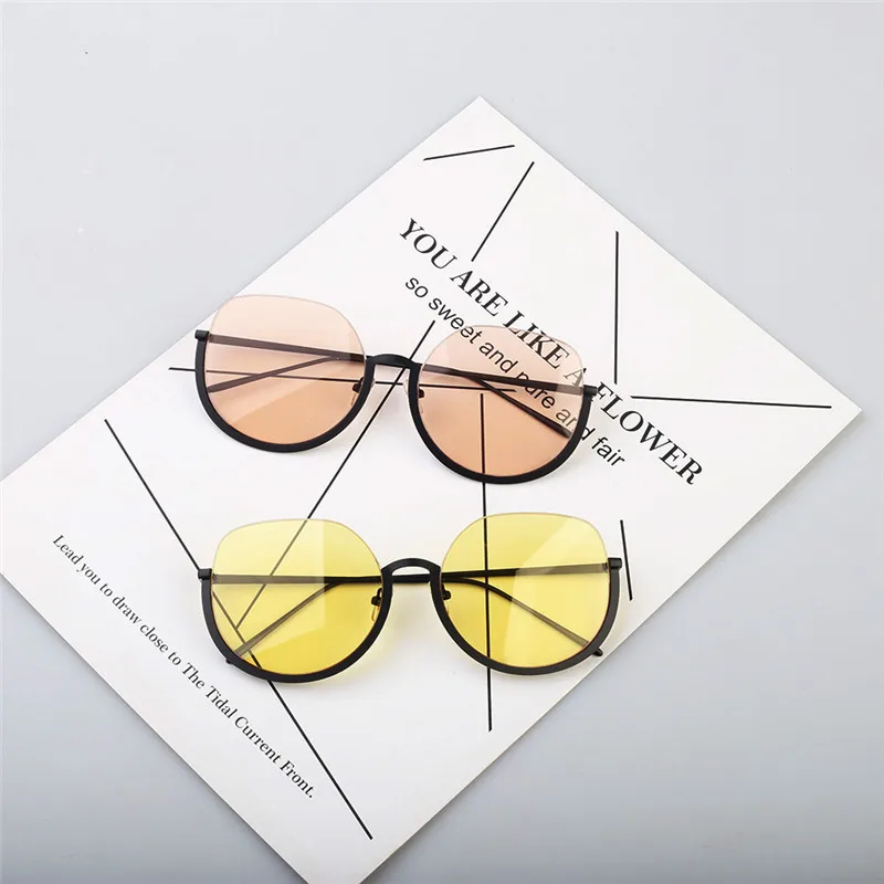 Лидер продаж, брендовые дизайнерские женские круглые разноцветные солнцезащитные очки, модные винтажные очки в стиле хип-хоп, очки, Прямая поставка