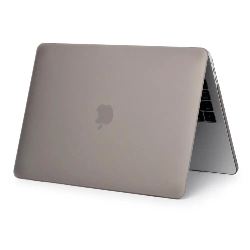 Матовый чехол для ноутбука Apple MacBook Pro retina Air 11 12 13 15 дюймов, для Mac Air 13 Чехол, Pro 13 15 чехол с сенсорной панелью - Цвет: Gray-Matte