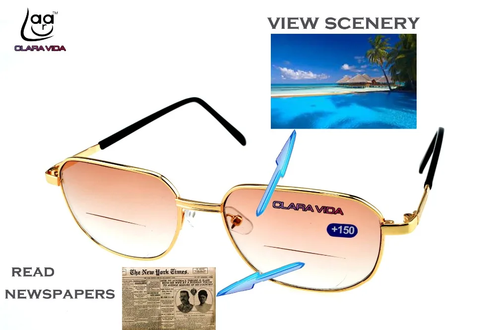 

=CLARA VIDA= TWO pairs full rim bifocal Brown lens At near or far men women reading glasses+1.0 +1.5 +2.0 +2.5 +3.0 +3.5 +4.0