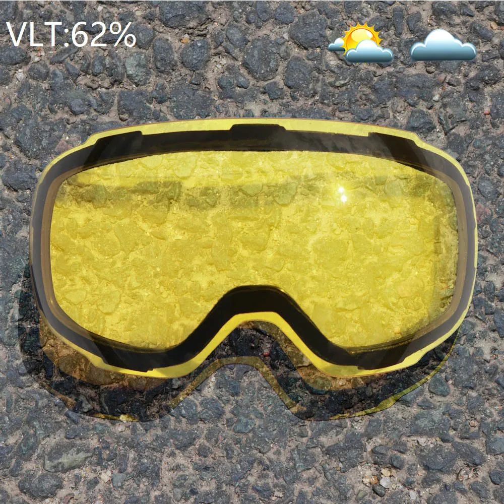 Copozz المغناطيسية نظارات تزلج مع للتبادل عدسة مكافحة الضباب الأصفر و uv400 حماية نظارات الجليد للكبار الرجال النساء