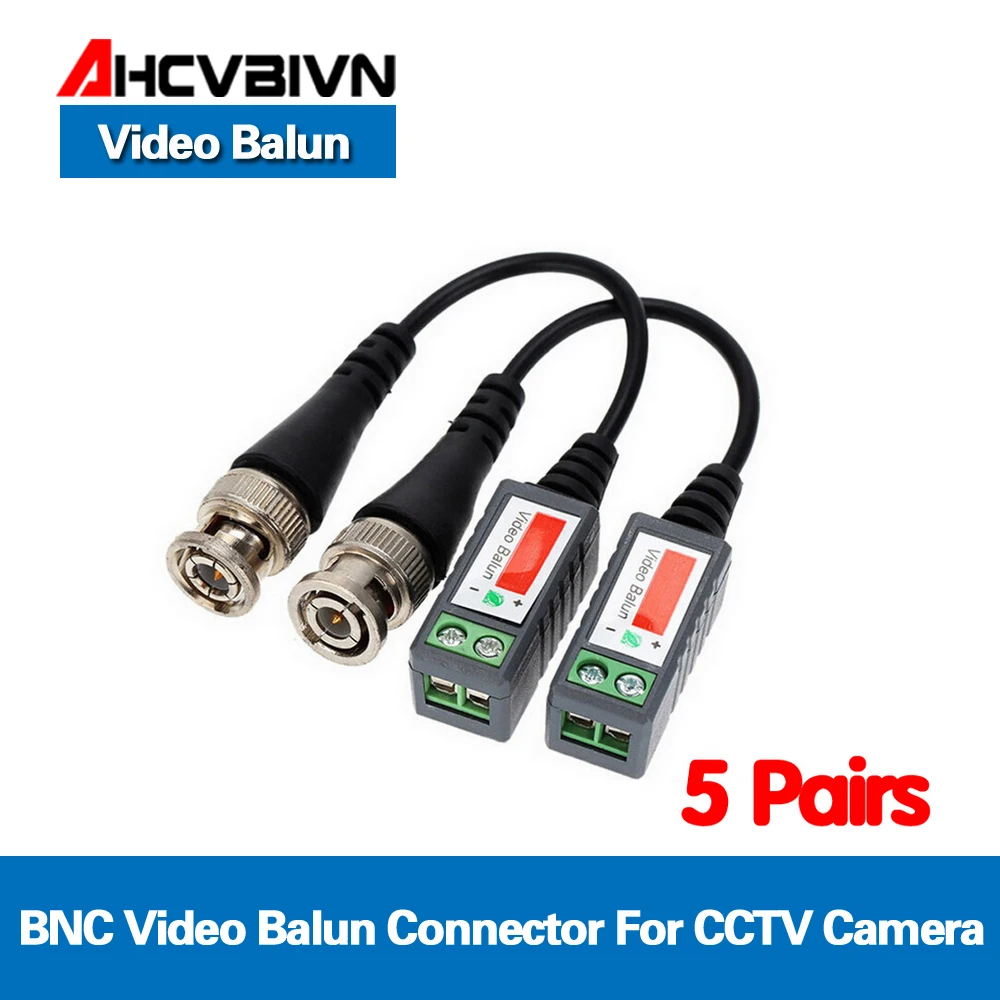  10pcs/5 Pairs ABS Plastic CCTV Video Balun CCTV Accessories Passive Transceivers 2000ft Distance UT - 32923097775