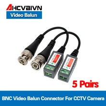 Balun vidéo CCTV en plastique ABS, 10 pièces, accessoires, émetteur-récepteur passif, Distance 2000 pieds, câble UTP BNC, câble CAT5