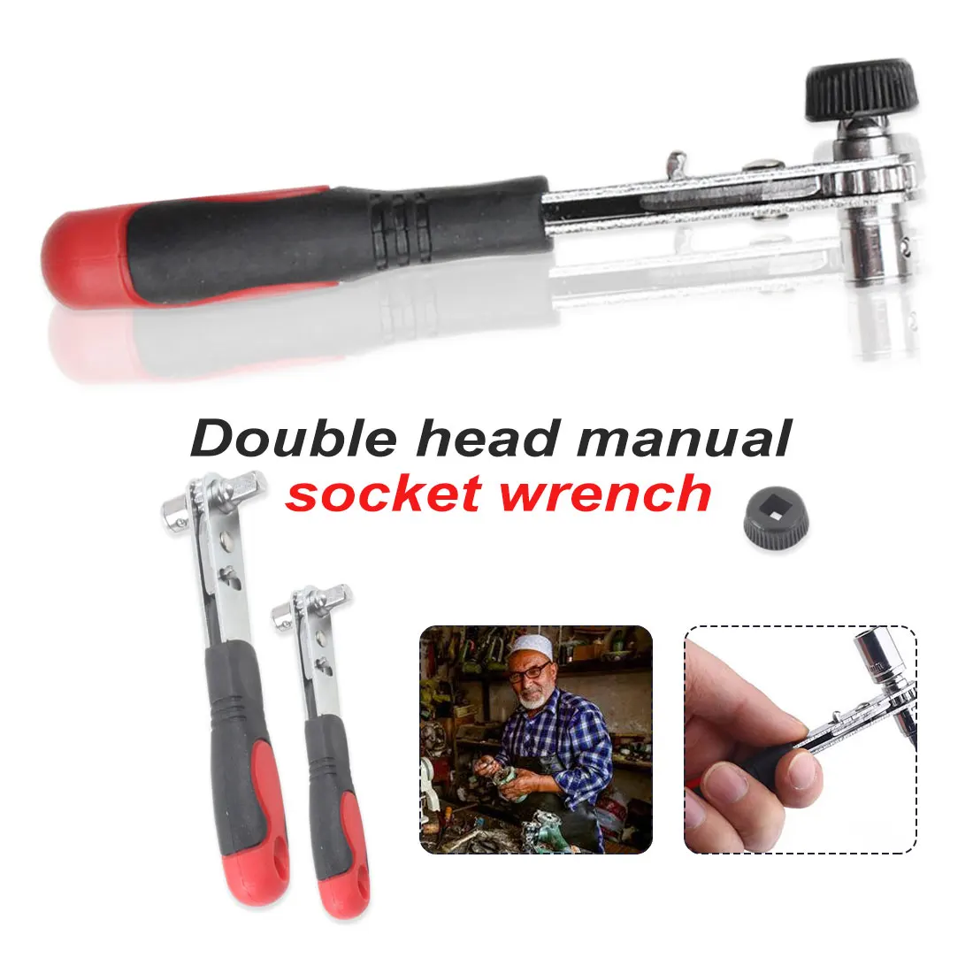

Red Hand Tools Mini Rapid Ratchet Wrench Double Head New Arrival 1pc Mini Rapid Ratchet Wrench