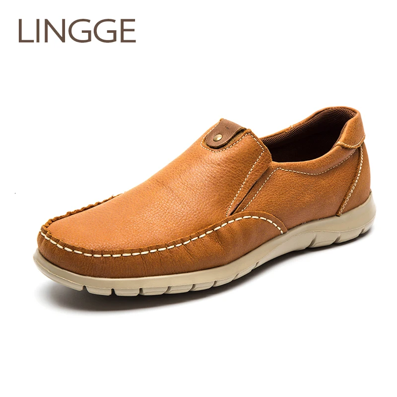 LINGGE-Brand-Men-Shoes-Leisure-Genuine-Leather-Shoes-Light-Wight-Shoe ...