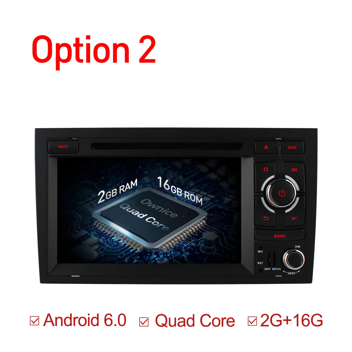 Discount Ownice C500 Android 6.0 Octa Core 2 Din 7" Car DVD Player For Audi A4 2002-2008 Radio GPS Navi FM 4G wifi 2GB RAM 32GB ROM BT 2
