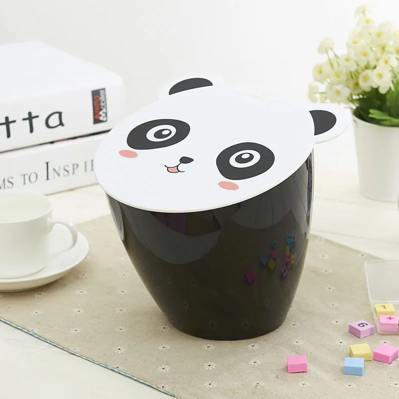 

Lovely Panda And Pig Design Small Waste Bin Desktop Garbage Basket Animal Sundries Barrel Storage Mini trash DL8