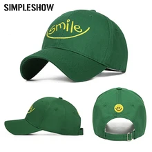 SIMPLESHOW горячая Распродажа Женская мужская вышитая Кепка для бейсбола твердая цветная американская Регулируемая Snapback хип-хоп шапка, Кепка 5 цветов унисекс