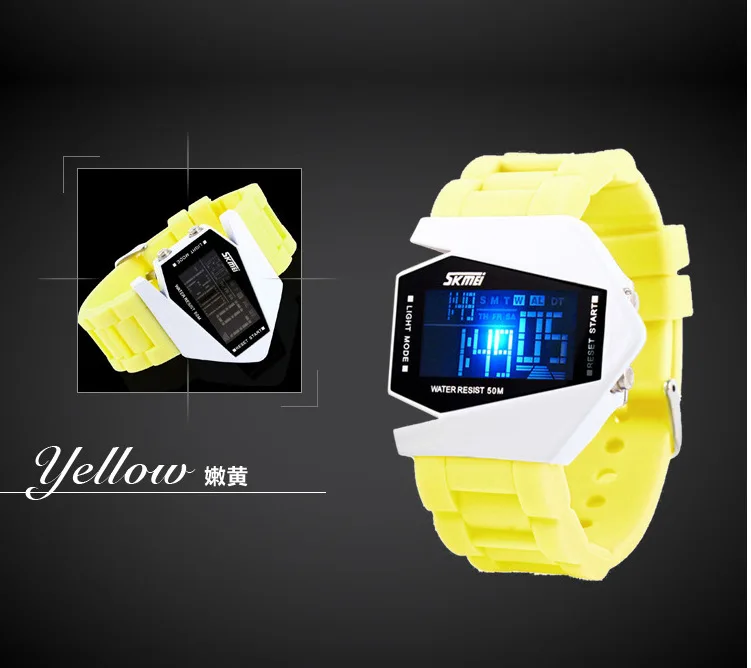 Светодиодный светильник с функцией ночника часы истребители семь цветов