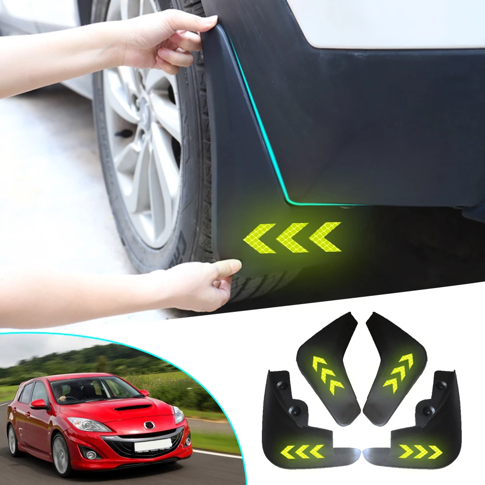 Брызговики передние и задние для Mazda 3 2009 2010 2011 2012 брызговики брызговиков защитные