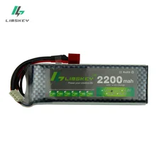 Limskey Drone 3S Lipo Battery 11.1V 2200 mAh 25C MAX 60C 3S T Plug for RC Car Airplane T-REX 450 Helicopter Quadcopter Part