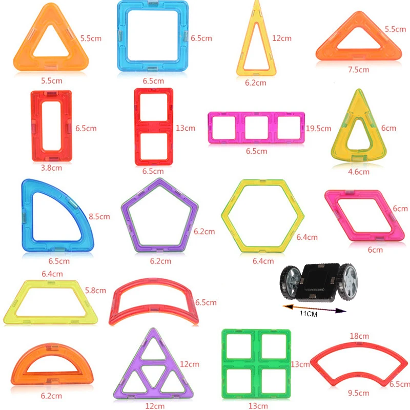 151 шт. большой размер Магнитный дизайнерский Строительный набор модель и магнит игрушка треугольник квадратный конструктор пластиковый подарок для мальчиков девочек
