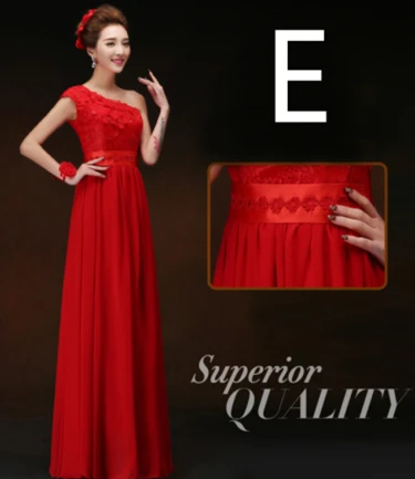 Красный элегантное, длинное, шифоновое скромный 8th класс для женщин Пром Платье с v-образным вырезом без рукавов Новое поступление вечерние платья наряды W2463 - Цвет: E
