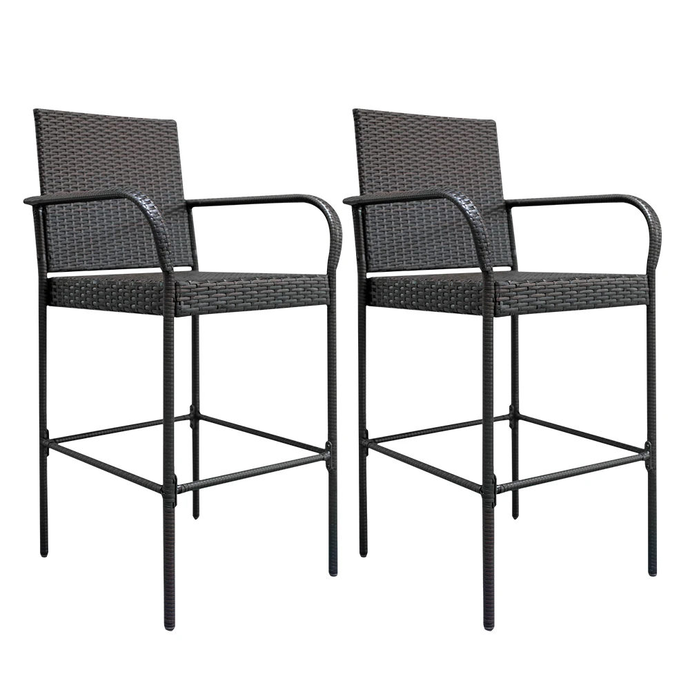 

2pcs Bar Chairs Brown Gradient