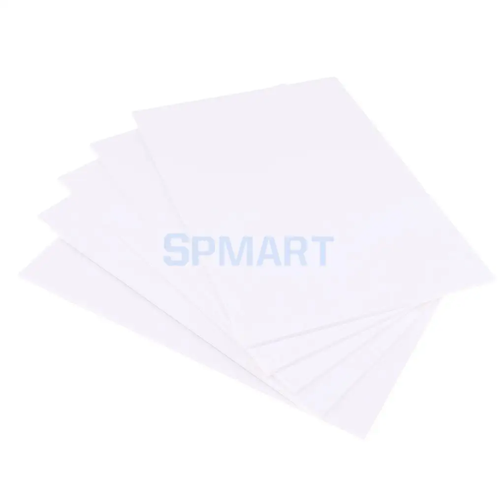 5Pieces White PVC Foam Board Sheets 2/3/5/7mm Model Building for Sign Mounting Foamboard Display