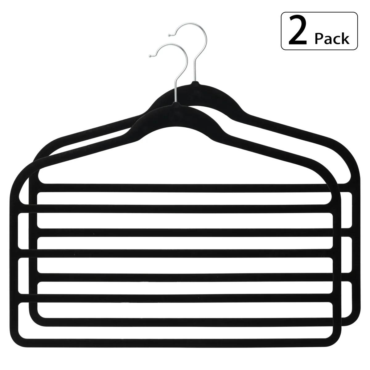 

2pcs Pants Hangers Velvet Multi Function Clothes Hanger for Cloth Pants Belt Tie Scarf Closet Organizer Dropshipping JZ002