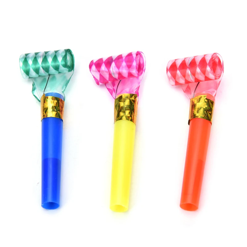 10PCS Multi Color Party Blowouts Whistles Kids Birthday Party Favors