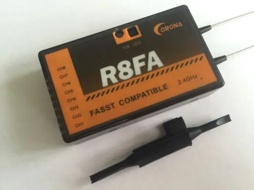 

Corona R8FA FASST Compatible 2.4Ghz 8Ch Receiver For FUTABA Transmitter 8FG 7C