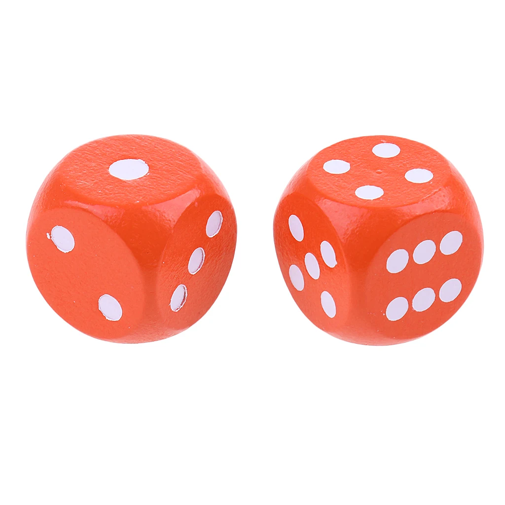 10Pieces Wooden Dice D6 Six Sided Dotted Dice for Dungeons and Dragons DND MTG DIY Outdoor Caping Hiking Gaming Gift Supplies