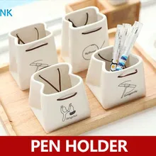 Керамическая подставка для ручек в Европейском стиле, Многофункциональная подставка для карандашей в качестве настольного органайзера