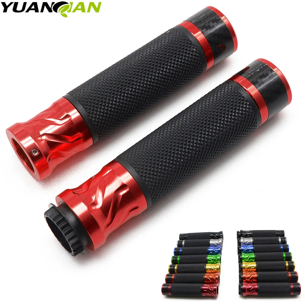 

Universal Motorbike Hand Grips 7/8" Motorcycle CNC Machined Aluminum Handlebar None-Slip Gel Rubber Handle Moto Accessories