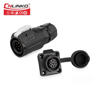 

CNLINKO Panel Mount Wire to Board Electrical Power 5A Male Female M16 8 Pin Circular IP67 Waterproof Connector