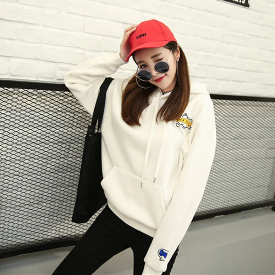 2019 Spring Women's Hooded Collar Long Sleeves Embroidery