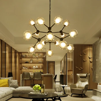 

led g9 Loft Iron Glass Magic Bean LED Lamp LED Light.Pendant Lights.Pendant Lamp.Pendant light For Dinning Room Foyer Bedroom