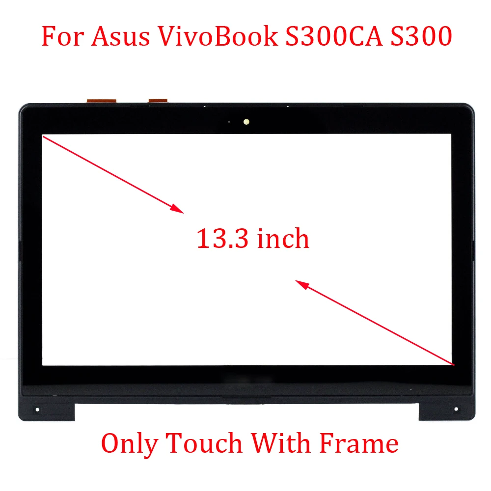 STARDE Replacement Touch For Asus VivoBook S300CA S300 Touch Screen Digitizer Panel Glass Sensor with Frame Black color 13.3\