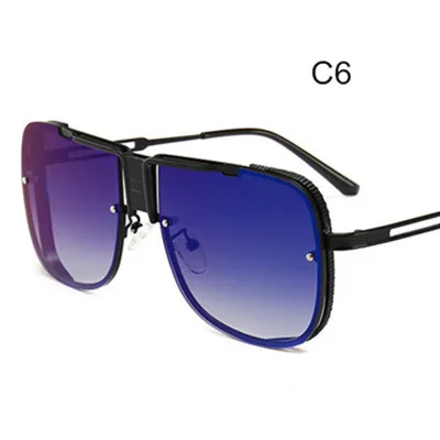 C6 Blue HBK Pilot Modis солнцезащитные очки Oculos квадратные винтажные мужские брендовые дизайнерские Роскошные солнцезащитные очки оттенки фестиваль подарок очки UV400 - Цвет линз: C6 Blue